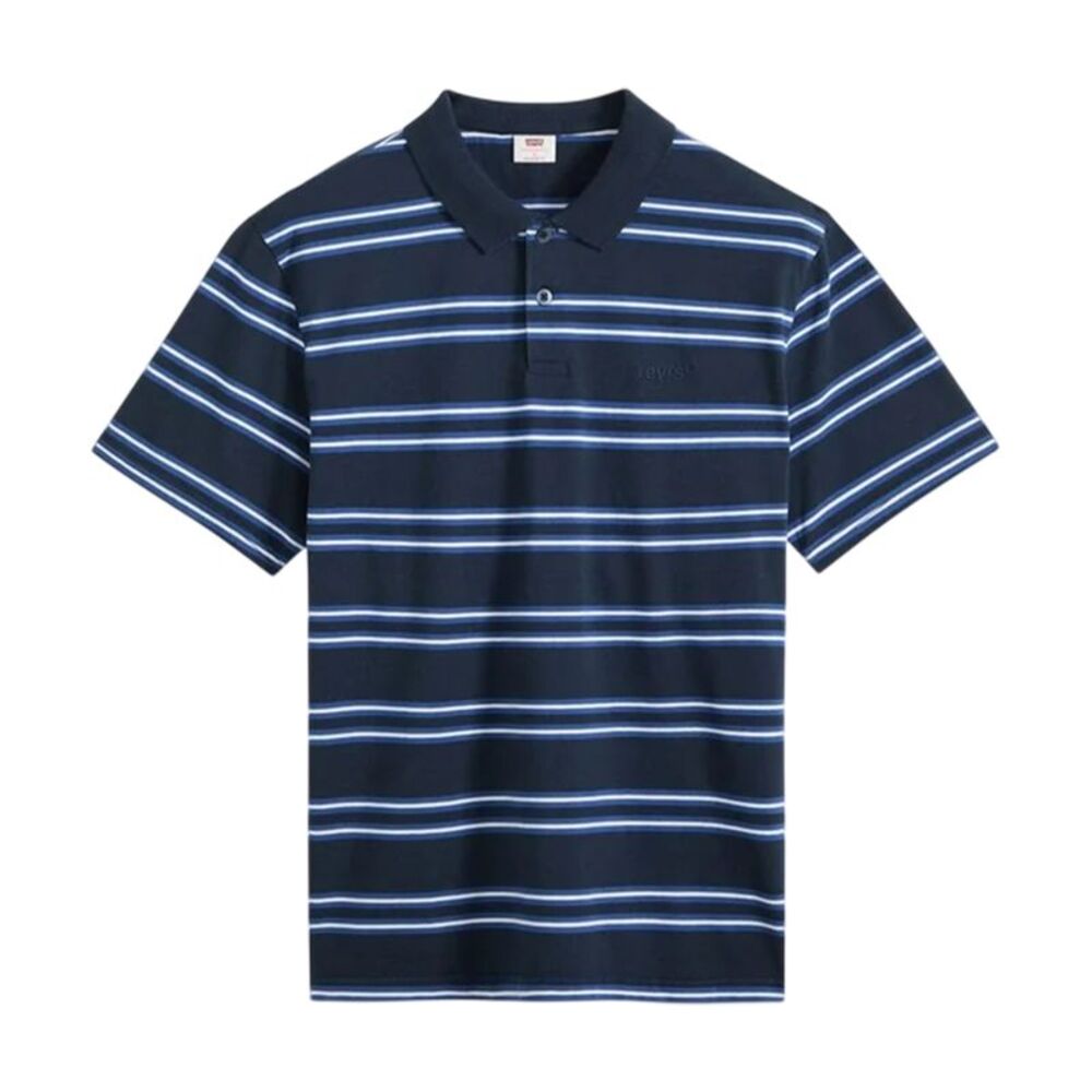 Levis Mens Housemark Striped Polo Shirt / Navy Blazer